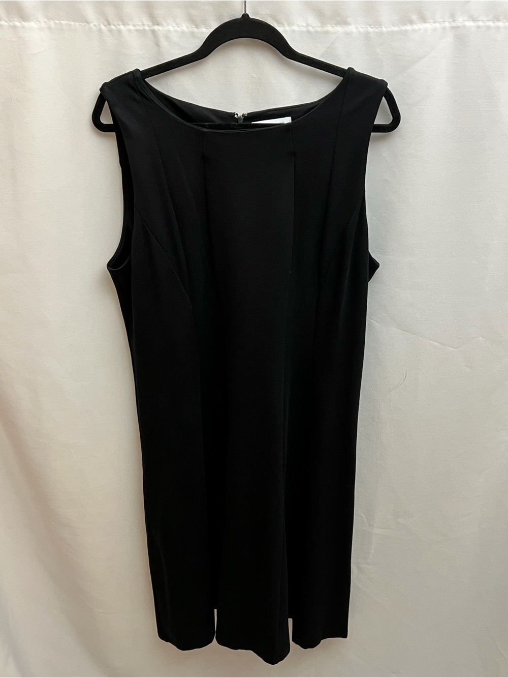 Liz Claiborne Black Sleeveless Sheath Dress Size 18 Career Cocktail Stretch